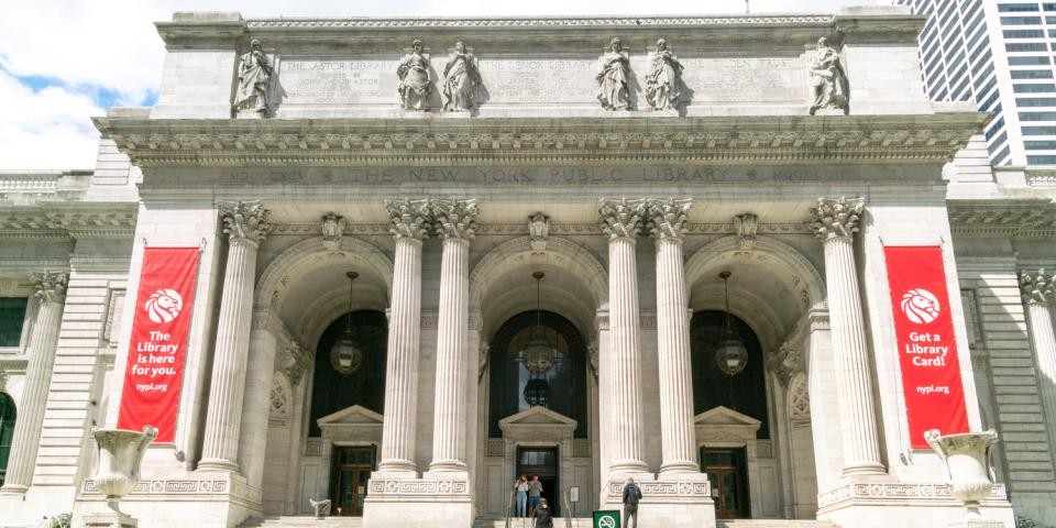 Exterior facade of the Stephen A. Schwarzman Building. 