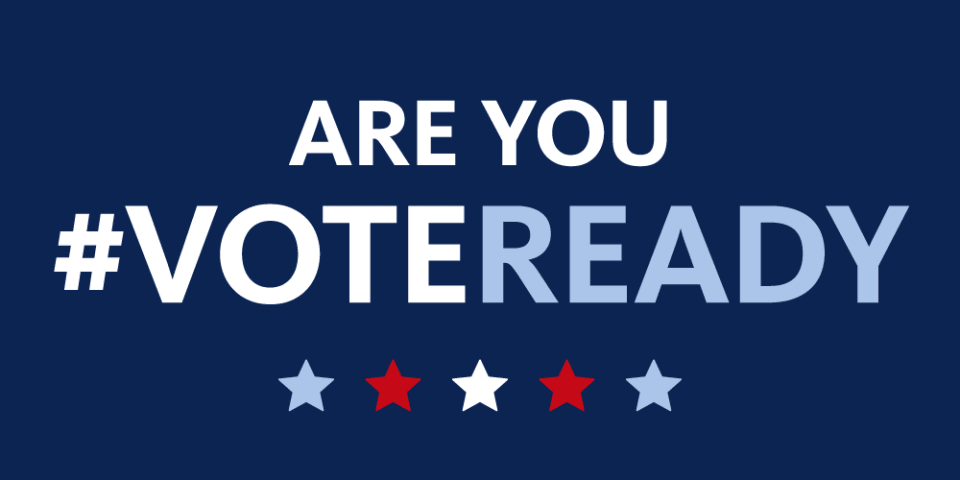 text reads: Are You #VOTEREADY