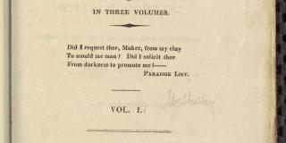 The title page of the book Frankenstein dated from 1818