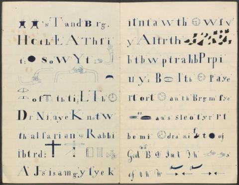 Scan of older book displaying various type faces.