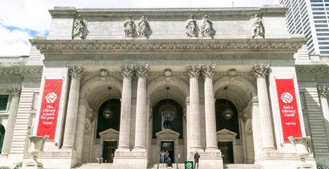 Exterior facade of the Stephen A. Schwarzman Building. 